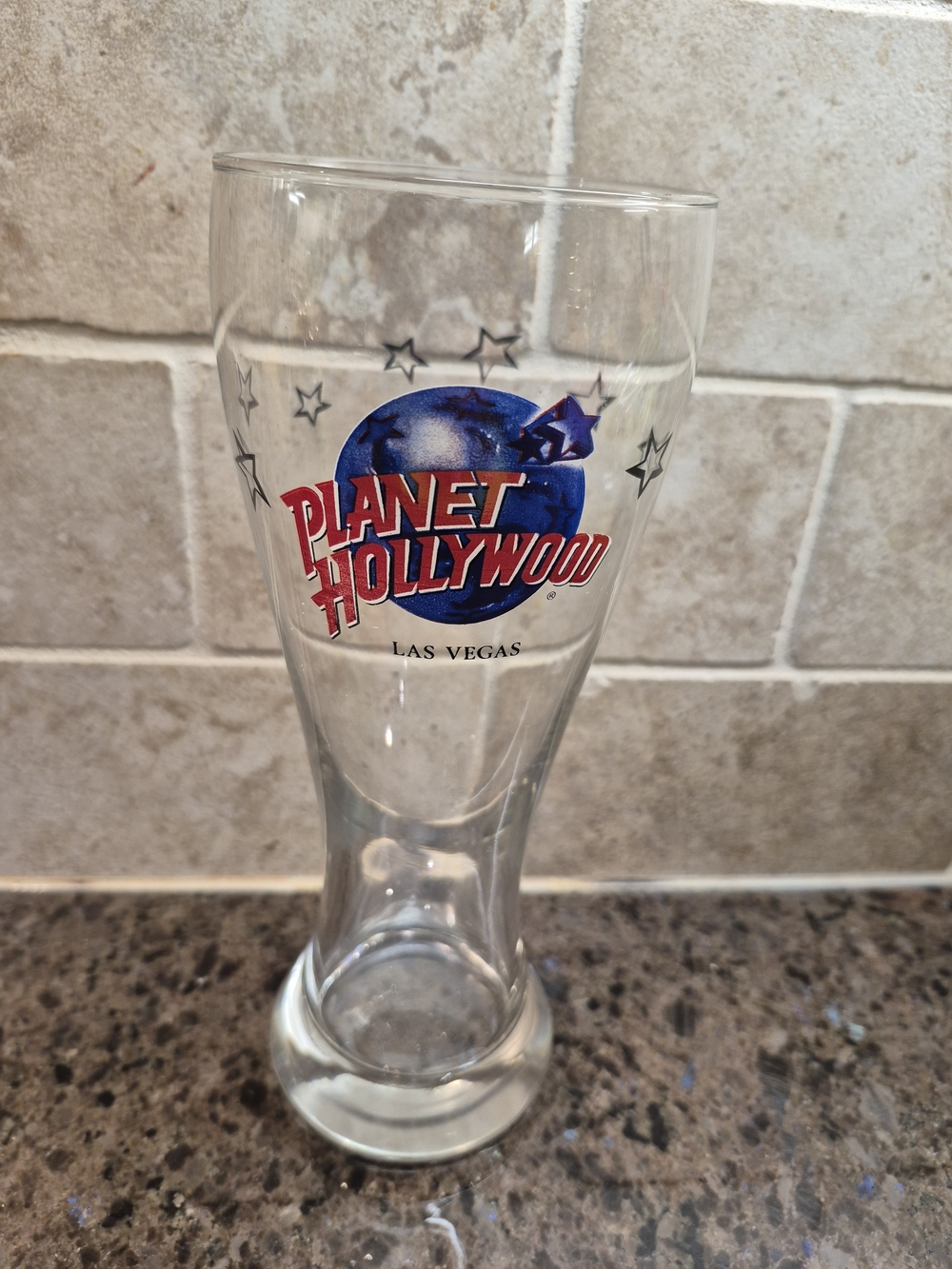 Vintage Planet Hollywood Las Vegas Pilsner Beer Cocktail glass 8 Inches Tall